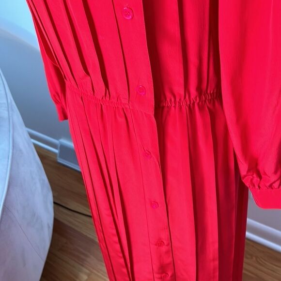Vintage Argenti Red Silk Dress, 8 - Picture 3 of 11